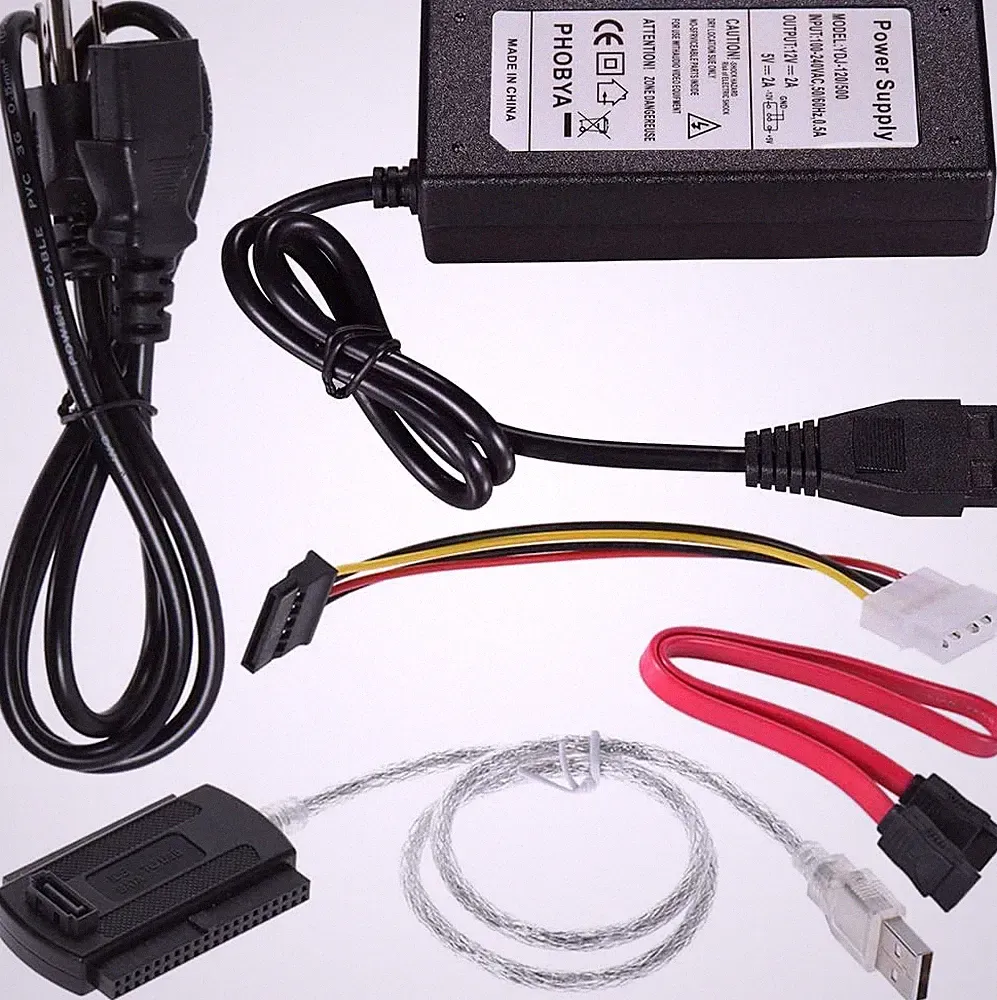 SATA/PATA/IDE Hard Drive to USB 2.0 Adapter Converter Cable for 2.5" 3.5" Hard D